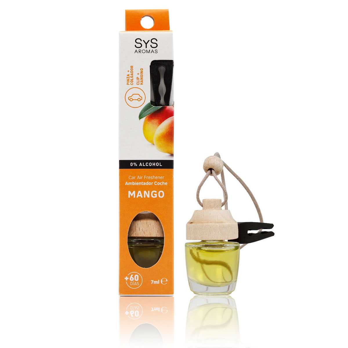 Ambientador Coche Mango 7ml + Pinza SYS Aromas