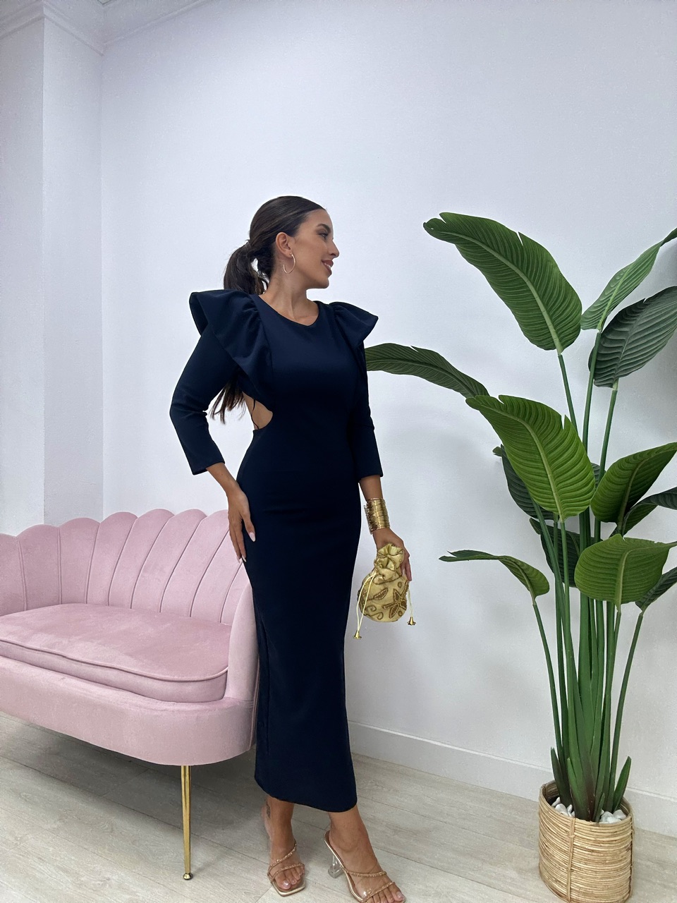 VESTIDO ALBAL AZUL MARINO - Imagen 2