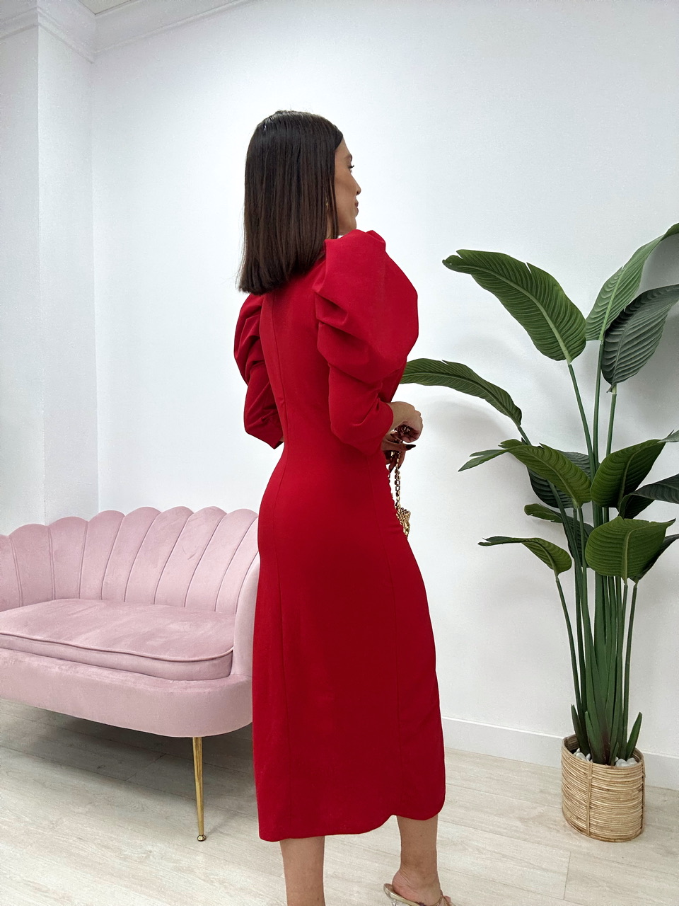 VESTIDO RIVAS ROJO - Imagen 6