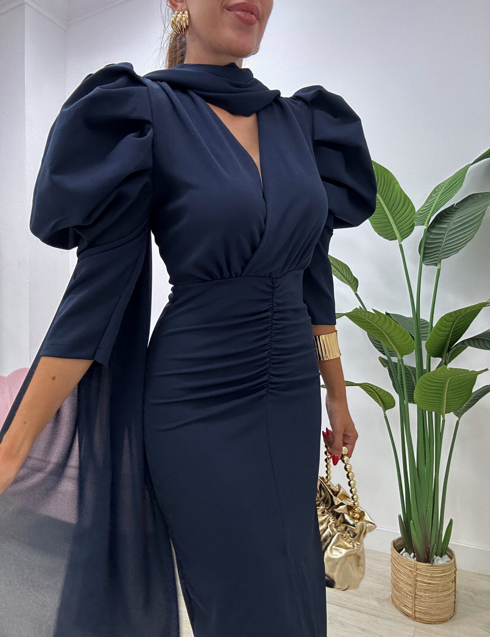 VESTIDO RIVAS AZUL MARINO